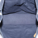 HERMES Fourre Tout MM Hand Bag Canvas Navy Silver Auth fm5406-14