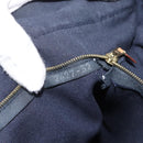 HERMES Fourre Tout MM Hand Bag Canvas Navy Silver Auth fm5406-19