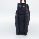 HERMES Fourre Tout MM Hand Bag Canvas Navy Silver Auth fm5406-4