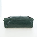 BALENCIAGA The City Hand Bag Leather 2way Green 115748 Auth fm5410V-5