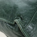 BALENCIAGA The City Hand Bag Leather 2way Green 115748 Auth fm5410V-16