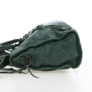 BALENCIAGA The City Hand Bag Leather 2way Green 115748 Auth fm5410V-3