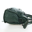 BALENCIAGA The City Hand Bag Leather 2way Green 115748 Auth fm5410V-4