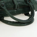 BALENCIAGA The City Hand Bag Leather 2way Green 115748 Auth fm5410V-7