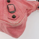 BALENCIAGA The First Hand Bag Leather 2way Pink 103208 6643 Auth fm5411V-13
