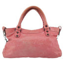BALENCIAGA The First Hand Bag Leather 2way Pink 103208 6643 Auth fm5411V-3
