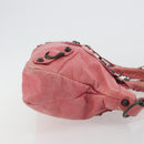 BALENCIAGA The First Hand Bag Leather 2way Pink 103208 6643 Auth fm5411V-4