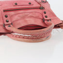 BALENCIAGA The First Hand Bag Leather 2way Pink 103208 6643 Auth fm5411V-7