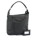 BALENCIAGA The Day Shoulder Bag Leather Green 140442 Auth fm5412V-1