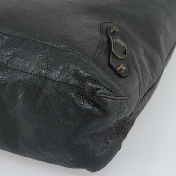 BALENCIAGA The Day Shoulder Bag Leather Green 140442 Auth fm5412V