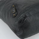 BALENCIAGA The Day Shoulder Bag Leather Green 140442 Auth fm5412V-11
