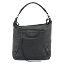 BALENCIAGA The Day Shoulder Bag Leather Green 140442 Auth fm5412V-2
