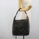 BALENCIAGA The Day Shoulder Bag Leather Green 140442 Auth fm5412V-25