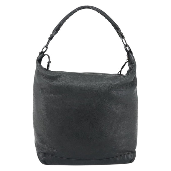 BALENCIAGA The Day Shoulder Bag Leather Green 140442 Auth fm5412V