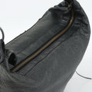 BALENCIAGA The Day Shoulder Bag Leather Green 140442 Auth fm5412V-6