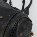 Chloe Paddington Hand Bag Leather Black Gold Silver Auth fm5413V-9
