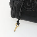 Chloe Paddington Hand Bag Leather Black Gold Silver Auth fm5413V-10