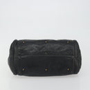 Chloe Paddington Hand Bag Leather Black Gold Silver Auth fm5413V-5