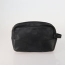 LOEWE Clutch Bag Leather 2 Set Black Auth fm5416-2