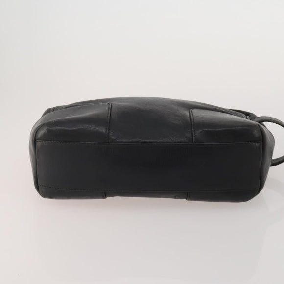 LOEWE Clutch Bag Leather 2 Set Black Auth fm5416