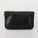 LOEWE Clutch Bag Leather 2 Set Black Auth fm5416-9