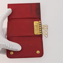 PRADA Wallet Leather 7 Set Red Black beige Auth fm5422-15