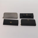 PRADA Wallet Leather 7 Set Red Black beige Auth fm5422-2