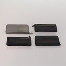 PRADA Wallet Leather 7 Set Red Black beige Auth fm5422-3