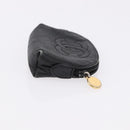 CHANEL Cambon Line Wallet Leather Caviar Skin 5 Set Black CC Auth fm5423-4