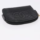 CHANEL Cambon Line Wallet Leather Caviar Skin 5 Set Black CC Auth fm5423-5