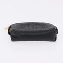 CHANEL Cambon Line Wallet Leather Caviar Skin 5 Set Black CC Auth fm5423-6