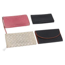 BOTTEGAVENETA INTRECCIATO Wallet Leather 4 Set Pink Brown black Auth fm5424-1