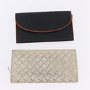 BOTTEGAVENETA INTRECCIATO Wallet Leather 4 Set Pink Brown black Auth fm5424-16
