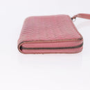 BOTTEGAVENETA INTRECCIATO Wallet Leather 4 Set Pink Brown black Auth fm5424-4