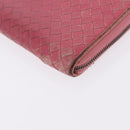 BOTTEGAVENETA INTRECCIATO Wallet Leather 4 Set Pink Brown black Auth fm5424-7