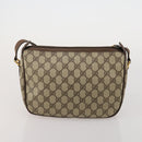 GUCCI GG Supreme WebSherry Line Sherry Line Bag PVC 2 Set Beige Navy Auth fm5425-11