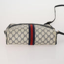 GUCCI GG Supreme WebSherry Line Sherry Line Bag PVC 2 Set Beige Navy Auth fm5425-7