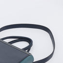 FENDI 2 JOURS Hand Bag Leather 2way Navy Silver Auth fm5429A-15