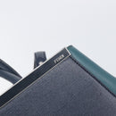 FENDI 2 JOURS Hand Bag Leather 2way Navy Silver Auth fm5429A-19