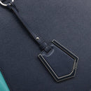 FENDI 2 JOURS Hand Bag Leather 2way Navy Silver Auth fm5429A-10