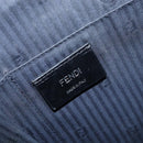 FENDI 2 JOURS Hand Bag Leather 2way Navy Silver Auth fm5429A-20