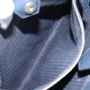FENDI 2 JOURS Hand Bag Leather 2way Navy Silver Auth fm5429A-25