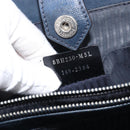 FENDI 2 JOURS Hand Bag Leather 2way Navy Silver Auth fm5429A-12