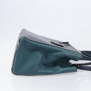 FENDI 2 JOURS Hand Bag Leather 2way Navy Silver Auth fm5429A-3