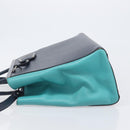 FENDI 2 JOURS Hand Bag Leather 2way Navy Silver Auth fm5429A-4