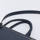 FENDI 2 JOURS Hand Bag Leather 2way Navy Silver Auth fm5429A-14