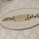 GUCCI GG Canvas Guccissima Shoulder Bag Leather White Gold 145781 Auth fm5430-14