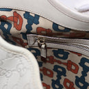 GUCCI GG Canvas Guccissima Shoulder Bag Leather White Gold 145781 Auth fm5430-19