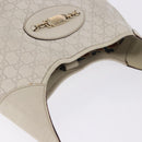 GUCCI GG Canvas Guccissima Shoulder Bag Leather White Gold 145781 Auth fm5430-6