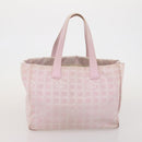 CHANEL New Travel Line Tote Bag Nylon 2 Set Black Pink CC Auth fm5434-11